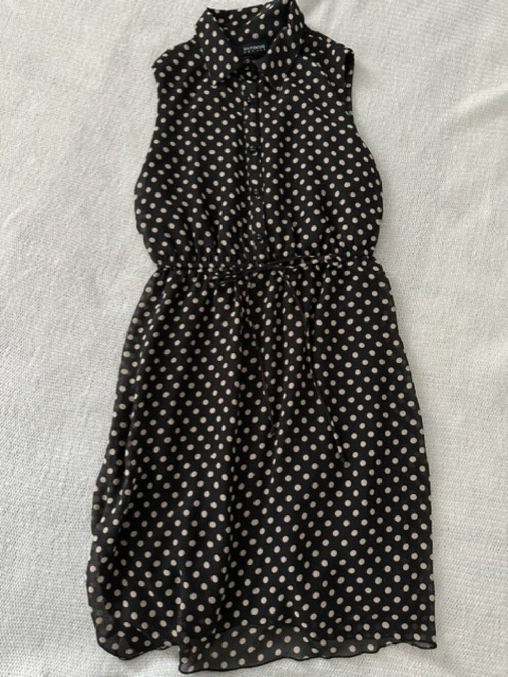 Enfocus Polka Dot Sleeveless Dress XS